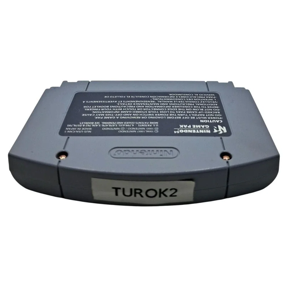 Acclaim Turok 2 Seeds of Evil Nintendo 64 N64 Gray Game Cartridge‎ NUS-006 USA